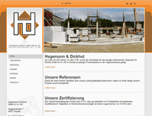 Tablet Screenshot of dickhutbau.de